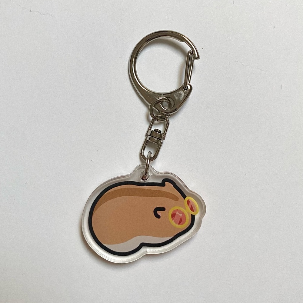 FREE with any purchase! Cute Hamster with Glasses Keychain